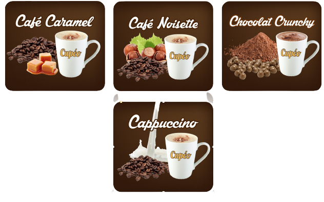 consommable cappuccino caramel café noisette