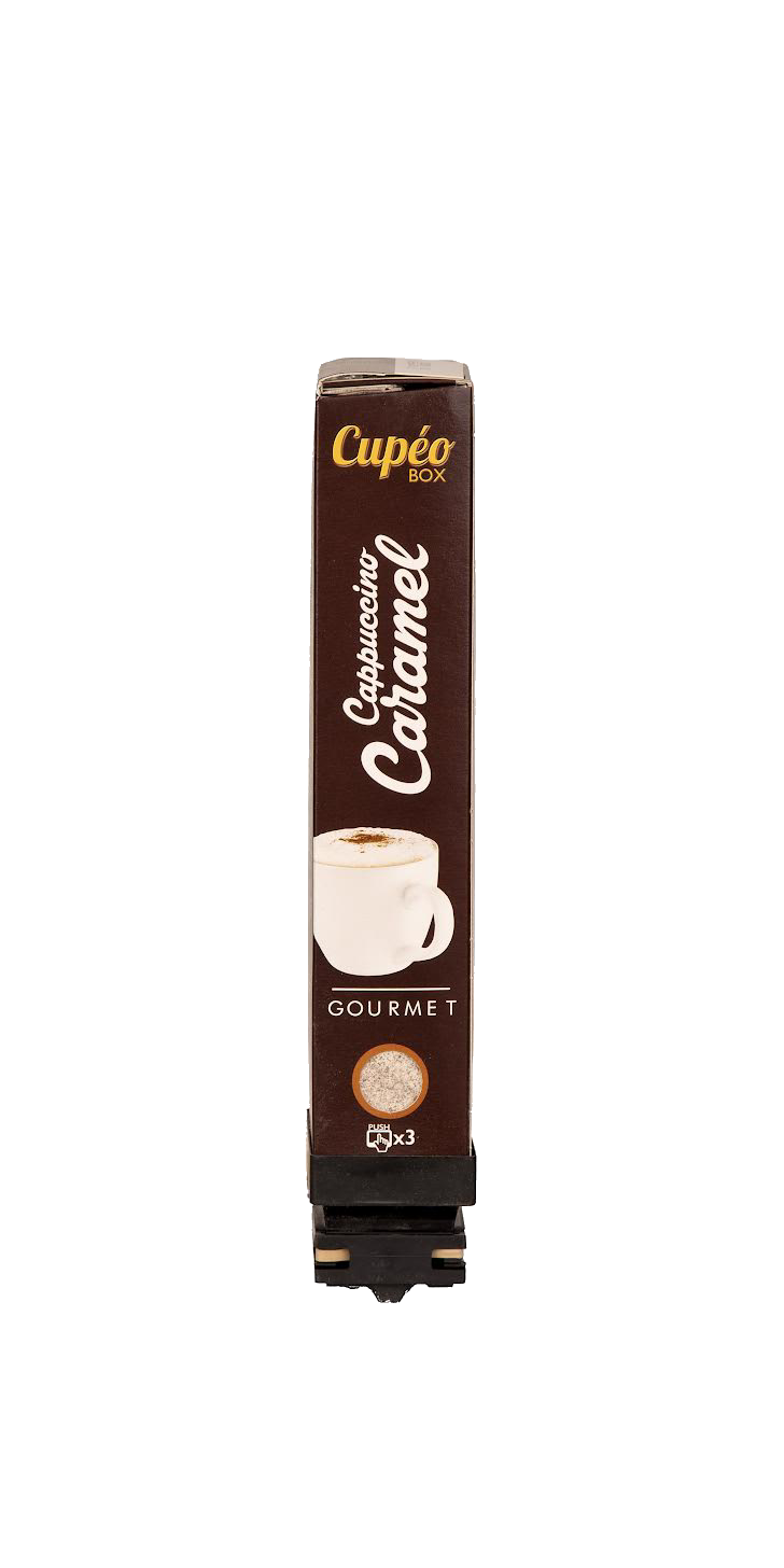 cartouche cappuccino caramel pour machine à café entreprise